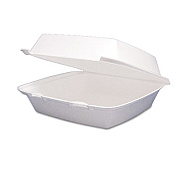 Dart Foam Hinged Lid Containers, 8.38 x 7.78 x 3.25, White, 200/Carton (85HT1R)