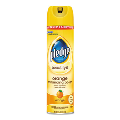Pledge Furniture Polish, Orange Clean Scent, 9.7 oz Aerosol Spray (323148EA)