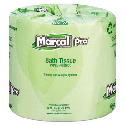 Marcal PRO 100% Recycled Bathroom Tissue, Septic Safe, 2-Ply, White, 240 Sheets/Roll, 48 Rolls/Carton (3001)
