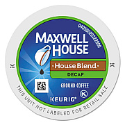 Maxwell House House Blend Decaf K-Cup, 24/Box (7563)