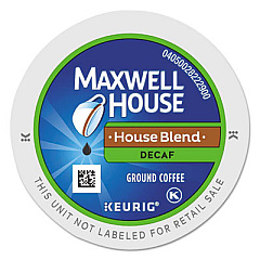 Maxwell House House Blend Decaf K-Cup, 24/Box (7563)