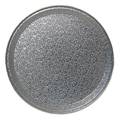 Durable Packaging Aluminum Cater Trays, Flat Tray, 16" Diameter x 0.81"h, Silver, 50/Carton (16FT)