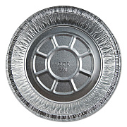 Durable Packaging Aluminum Round Containers, 20 Gauge, 24 oz, 7" Diameter x 1.75"h, Silver, 500/Carton (2702550X)