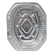 Durable Packaging Aluminum Roaster Pans, Extra-Large Oval, 230 oz, 18.5 x 14 x 3.38, Silver, 100/Carton (4001100)