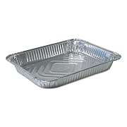 Durable Packaging Aluminum Steam Table Pans, Half Size, Shallow, 12.75 x 10.38 x 1.69, 49 Gauge, 100/Carton (4300100)