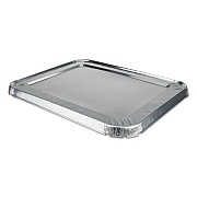 Durable Packaging Aluminum Steam Table Lids for Rolled Edge Half Size Pan, 100 /Carton (8200CRL)