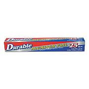 Durable Packaging Standard Aluminum Foil Roll, 12" x 25 ft, 35/Carton (9202535)