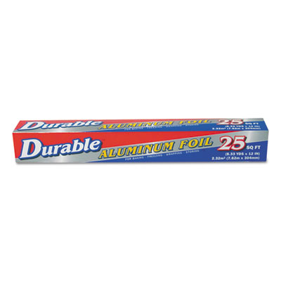 Durable Packaging Standard Aluminum Foil Roll, 12" x 25 ft, 35/Carton (9202535)