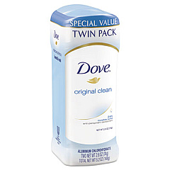 Dove INVISIBLE SOLID ANTIPERSPIRANT DEODORANT, ORIGINAL SCENT, 2.6 OZ, 2/PARK (51910PK)