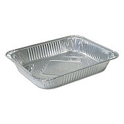 Durable Packaging Aluminum Steam Table Pans, Half Size, Medium, 100/Carton (4255100)