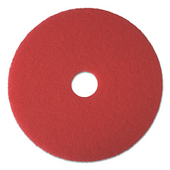 Boardwalk Buffing Floor Pads, 22" Diameter, Red, 5/Carton (BWK4022RED)