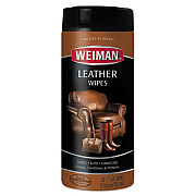 WEIMAN Leather Wipes, 1-Ply, 7 x 8, White, 30/Canister (91)