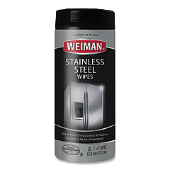 WEIMAN Stainless Steel Wipes, 1-Ply, 7 x 8, White, 30/Canister (92)