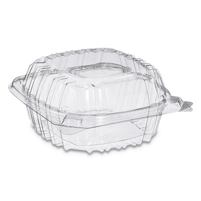 Dart ClearSeal Hinged-Lid Plastic Containers, 13.8 oz, Clear, Plastic, 500/Carton (PET53PST1)