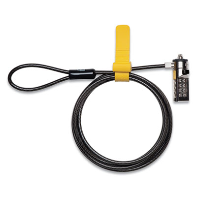 Kensington Combination Laptop Lock, 6ft Carbon Strengthened Steel Cable (64673)