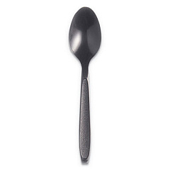 SOLO Reliance Mediumweight Cutlery, Spoon, Plastic, Black, 1,000/Carton (RSK3)
