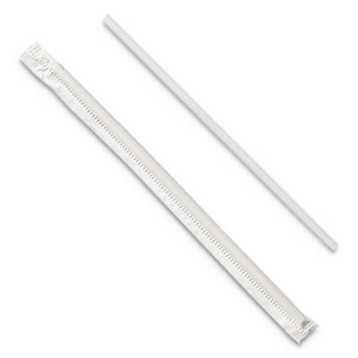 SOLO Cup Company Polypropylene Plastic Straws, 5.75", White, 500/Box, 24/ BoxesCarton (811WMX)