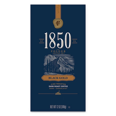 1850 COFFEE, BLACK GOLD, DARK ROAST, WHOLE BEAN, 12 OZ BAG (60518EA)