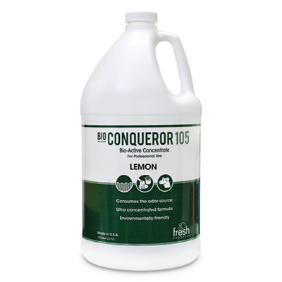 Fresh Products Bio Conqueror 105 Enzymatic Odor Counteractant Concentrate, Citrus, 128 oz Bottle, 4/Carton (1BWBCT)