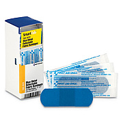 First Aid Only Refill for SmartCompliance General Cabinet, Blue Metal Detectable Bandages, 1 x 3, 25/Box (FAE3010)