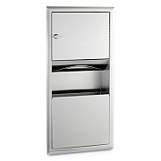 Bobrick ClassicSeries Recessed Paper Towel Dispenser/Waste Receptacle, 14 x 3.94 x 28, Stainless Steel (369)