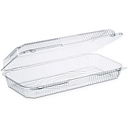 Dart StayLock Clear Hinged Lid Containers, 50.2 oz, 6.8 x 13.4 x 2.6, Plastic, 200/Carton (C90UT1)