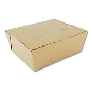 SCT ChampPak Carryout Boxes, #8, 6 x 4.75 x 2.5, Brown, Paper, 300/Carton (0738)