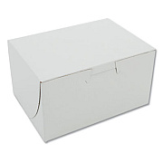SCT White One-Piece Non-Window Bakery Boxes, 4 x 2 x 5.5, White, Paper, 250/Carton (0900)