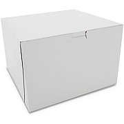 SCT White One-Piece Non-Window Bakery Boxes, 9 x 9 x 6, White, Paper, 100/Carton (0966)