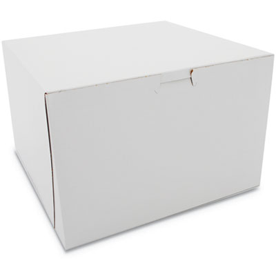 SCT White One-Piece Non-Window Bakery Boxes, 9 x 9 x 6, White, Paper, 100/Carton (0966)