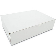 SCT White One-Piece Non-Window Bakery Boxes, 12 x 9 x 3, White, Paper, 200/Carton (0983)