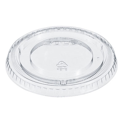 SOLO Non-Vented Cup Lids, Fits 12 oz Cold Cups, Plastic, Clear, 2,500/Carton (640TP)