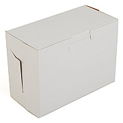 SCT White One-Piece Non-Window Bakery Boxes, 5.5 x 2.75 x 4, White, Paper, 250/Carton (0904)