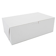 SCT White One-Piece Non-Window Bakery Boxes, 10.75 x 6.75 x 3.63, White, Paper, 250/Carton (1015)