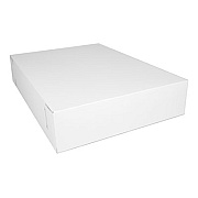 SCT White One-Piece Non-Window Bakery Boxes, 18 x 13 x 3.5, White, Paper, 50/Carton (1019)
