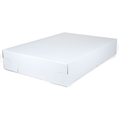 SCT White One-Piece Non-Window Bakery Boxes, 25 x 17 x 4.5, White, Paper, 25/Carton (1060)