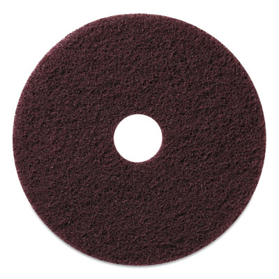 Americo Stripping Pads, 17" Diameter, Burgundy, 5/Carton (430517)