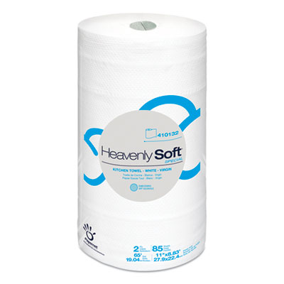 Papernet Heavenly Soft Special Kitchen Paper Towels, 2-Ply, 11 x 8.8, White, 85/Roll, 30 Rolls/Carton (410132)