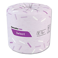 Cascades PRO SELECT STANDARD BATH TISSUE, 2-PLY, 4 1/2" DIA, 500 SHEETS/ROLL, 96 ROLLS/CARTON (B046)