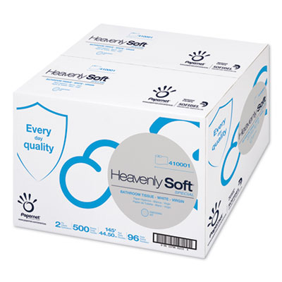 Papernet Heavenly Soft Toilet Tissue, Septic Safe, 2-Ply, White. 500 Sheets/Roll, 96 Rolls/Carton (410001)