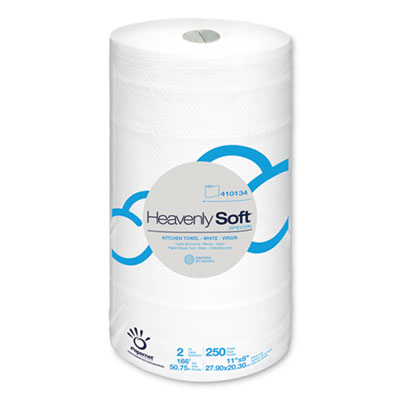Papernet Heavenly Soft Special Kitchen Paper Towels, 2-Ply, 11" x 167 ft, White, 12 Rolls/Carton (410134)
