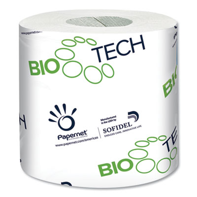 Papernet BioTech Toilet Tissue, Septic Safe, 2-Ply, White, 500 Sheets/Roll, 96 Rolls/Carton (415596)