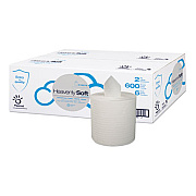 Papernet Heavenly Soft Special Center Pull Towel, 2-Ply, 7.6 x 9, White, 600 Sheets/Roll, 6 Rolls/Carton (410079)