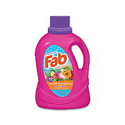 Fab Laundry Detergent Liquid, Sunset Symphony (Sun Kissed Blossoms), 40 Loads, 60 oz Bottle, 6/Carton (FABBB34)