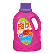 Fab LAUNDRY DETERGENT LIQUID, WILDFLOWER MEDLEY (FLOWER SHOWERS), 40 LOADS, 60 OZ BOTTLE, 6/CARTON (FABBB35CT)