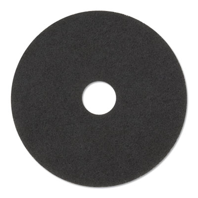 3M Low-Speed Stripper Floor Pad 7200, 14" Diameter, Black, 5/carton (08376)