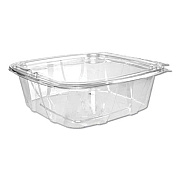 Dart ClearPac SafeSeal Tamper-Resistant/Evident Containers, Flat Lid, 48 oz, Clear, Plastic, 100/Bag, 2 Bags/Carton (CH48DEF)