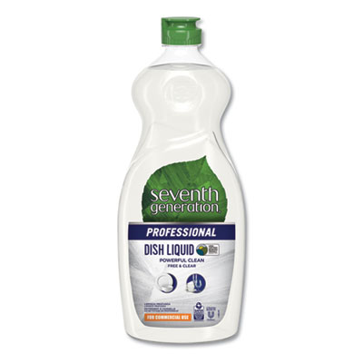 Seventh Generation Professional Dishwashing Liquid, Free and Clear, 25 oz Bottle (44718EA)