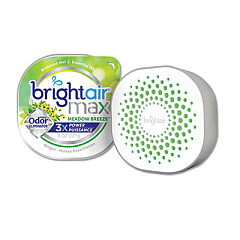 BRIGHT Air Max Odor Eliminator Air Freshener, Meadow Breeze, 8 oz Jar, 6/Carton (900438)