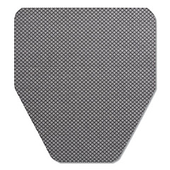 TOLCO Komodo Urinal Mat, Shield-Shaped, Gray Smooth Surface, 18" x 20", 6/Carton (220209)